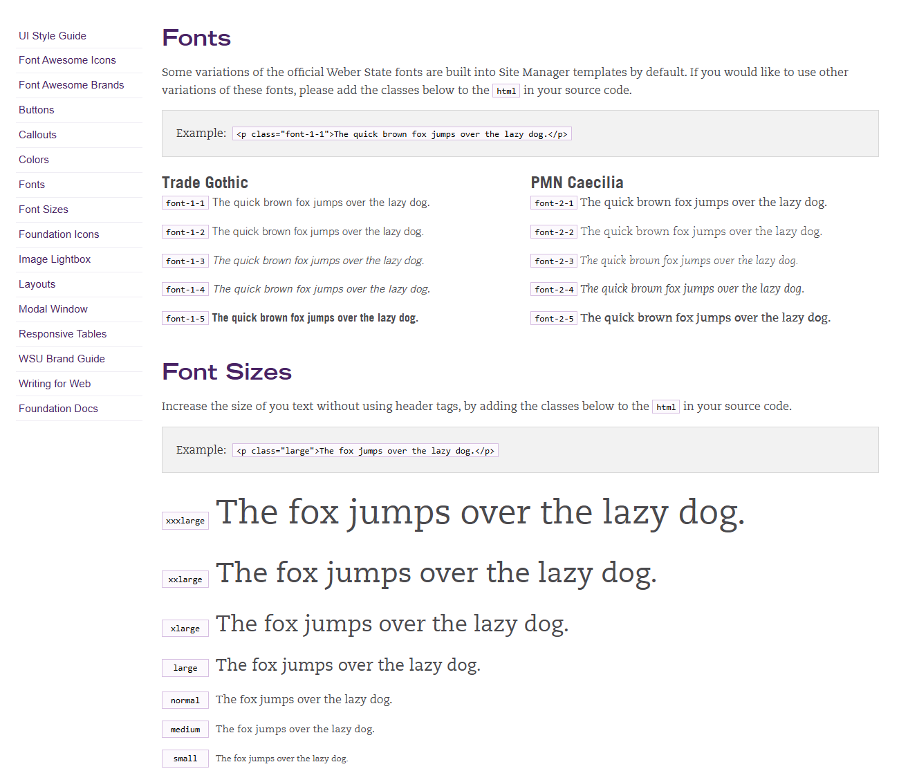 Global typography rules mapping system headers to device responsive font clamps.